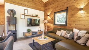 Chalet | Living room - Stilvolles Ebenerdiges Chalet im Vital Camp Bayerbach (Bayerbach)