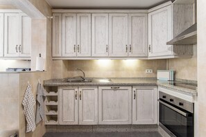 Fridge, dishwasher, cookware/dishes/utensils - Chaparil Beach - Two Bedroom Apartment, Sleeps 4 (Nerja)