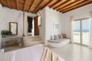 Deluxe Villa, Multiple Bedrooms, Private Pool, Sea View | Premium bedding, in-room safe, desk, laptop workspace - Villa Ker  (Mykonos)
