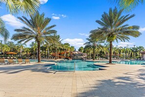 Outdoor pool, a heated pool - Solterra 6BR Lakeview + Pool & Game Room (Davenport)
