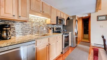 Condo, Multiple Beds, Mountain View (Wild Irishman 2 bed 1 and half bath W) | Private kitchen | Full-size fridge, microwave, oven, stovetop