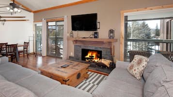 Condo, Multiple Beds, Mountain View (Wild Irishman 2 bed 1 and half bath W) | Living area | Fireplace
