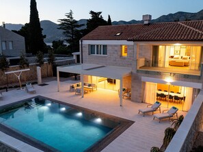 A heated pool