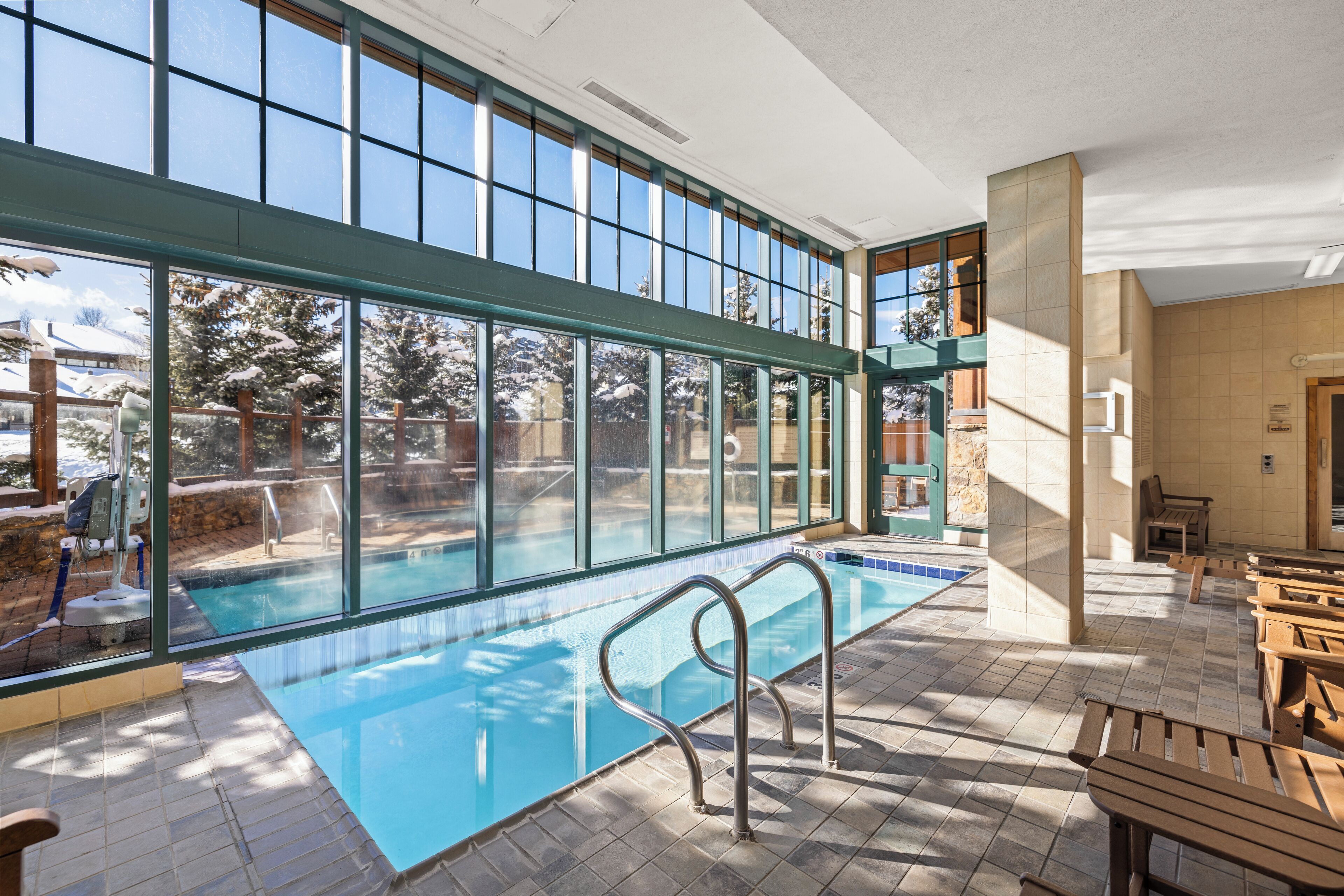 Indoor pool, outdoor pool
