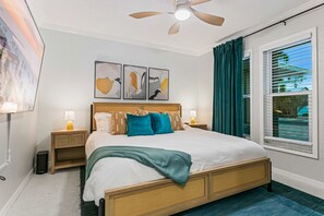 5 dormitorios, tabla de planchar con plancha, cuna de viaje y wifi