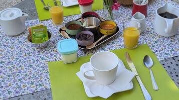 Petit déjeuner continental compris tous les jours