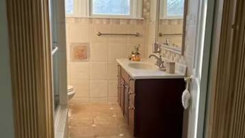 Towels, soap, toilet paper