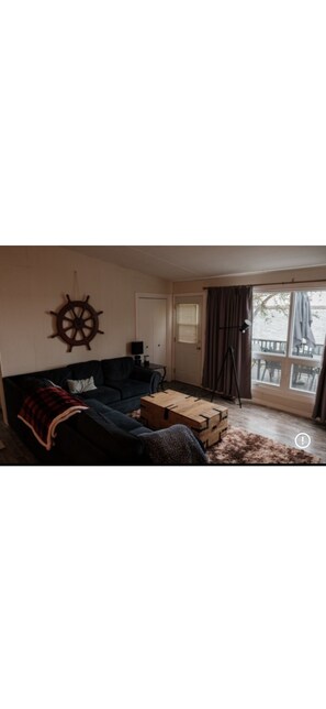 TV, fireplace - Cozy Lake front family cabin (Silver Sands)