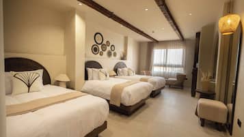 Deluxe Triple Room, 3 Twin Beds, Mountain View | Free WiFi, bed sheets