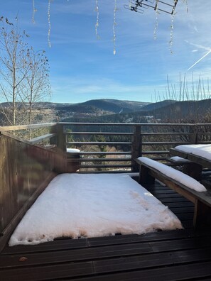 Terrace/patio - Chalet a Gérardmer avec vu a couper le souffle 13 personnes (Gérardmer)