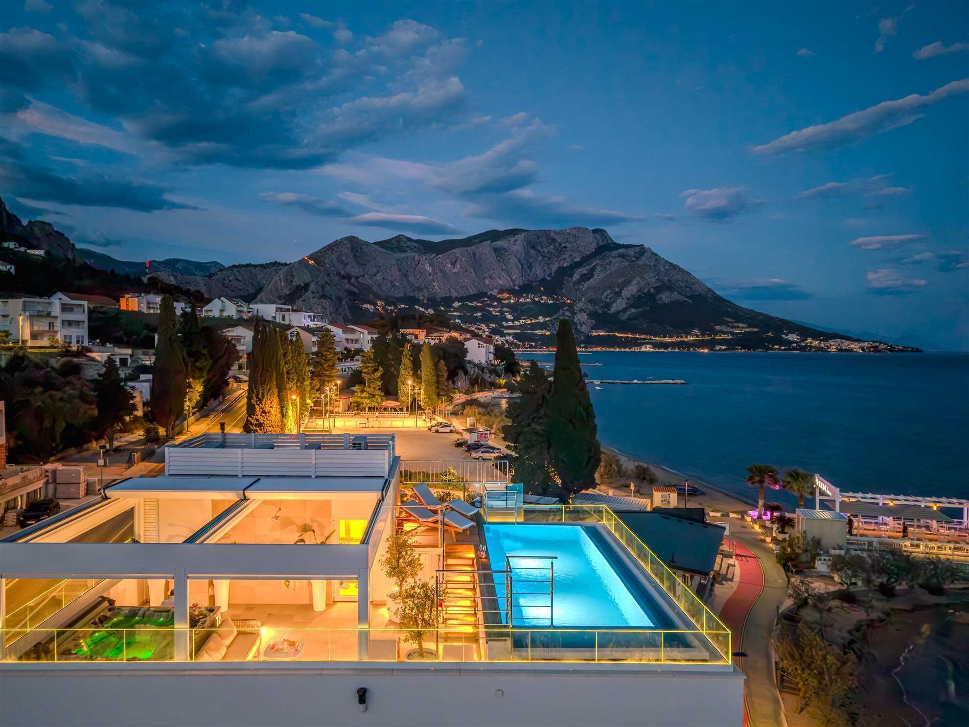 A heated pool