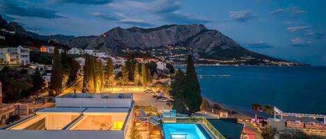 A heated pool