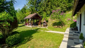 Terrace/patio - Holiday House Briški - One Bedroom House With Terrace (Delnice)