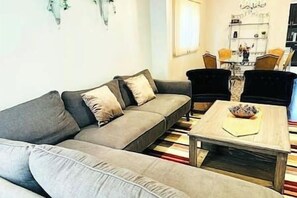 Télévision, cheminée, livres