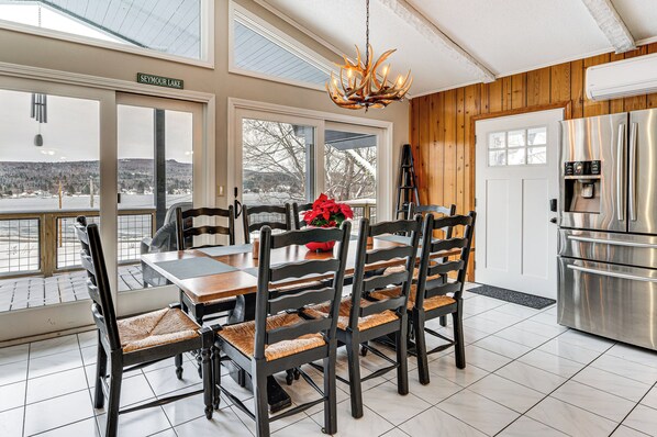 Dining - Seymour Lake Across St! Scenic Home w/ Hot Tub (Morgan)