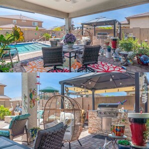 Outdoor dining - Goodyear Retreat, Pool, Slide, Firepit, BBQ (Goodyear)