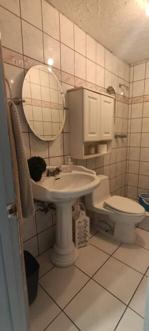 Bruser, hårtørrer, håndklæder, Sæbe