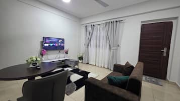 Appartement Deluxe, vue montagne | Coin séjour