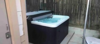 Food Truck Court with Breakfast Burritos & Hot Tub