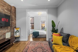 2 bedrooms, iron/ironing board, free WiFi, bed sheets - 2BR Lower East Side Family Haven Private Patio! (New York)