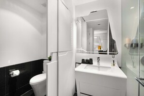 Shower, hair dryer, towels, soap - Lux-Penthouse in Financial District (New York)