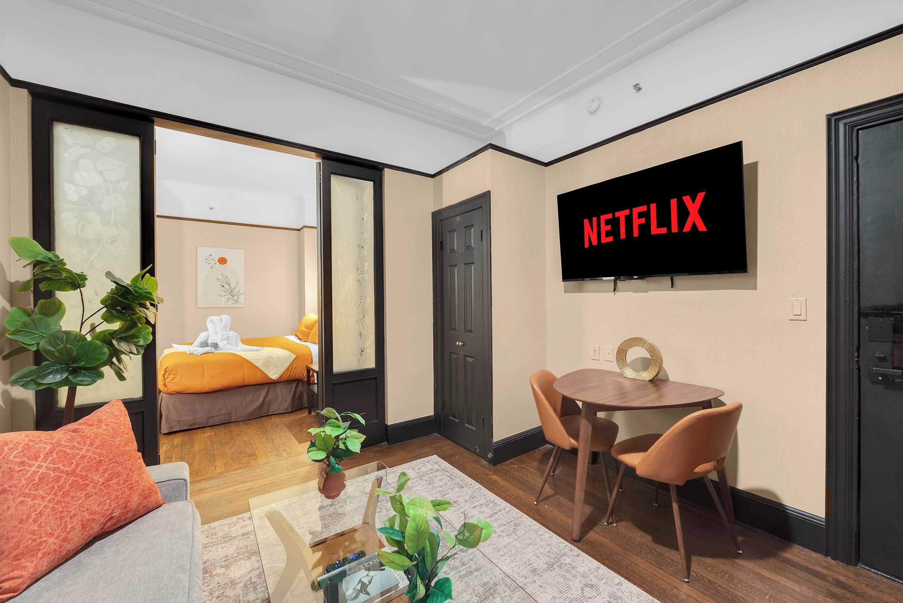 1 soverom, strykejern/-brett, wi-fi (inkludert) og sengetøy