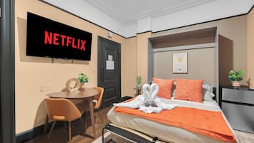 1 soverom, strykejern/-brett, wi-fi (inkludert) og sengetøy