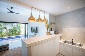 Interior - Enclosed Airconditioned Living / 6 Minute Walk to Beach / Private Butler (Seminyak)