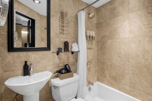 Shower, hair dryer, towels, soap - Cozy NY Apartment | Steps from Time Sqaure! (New York)