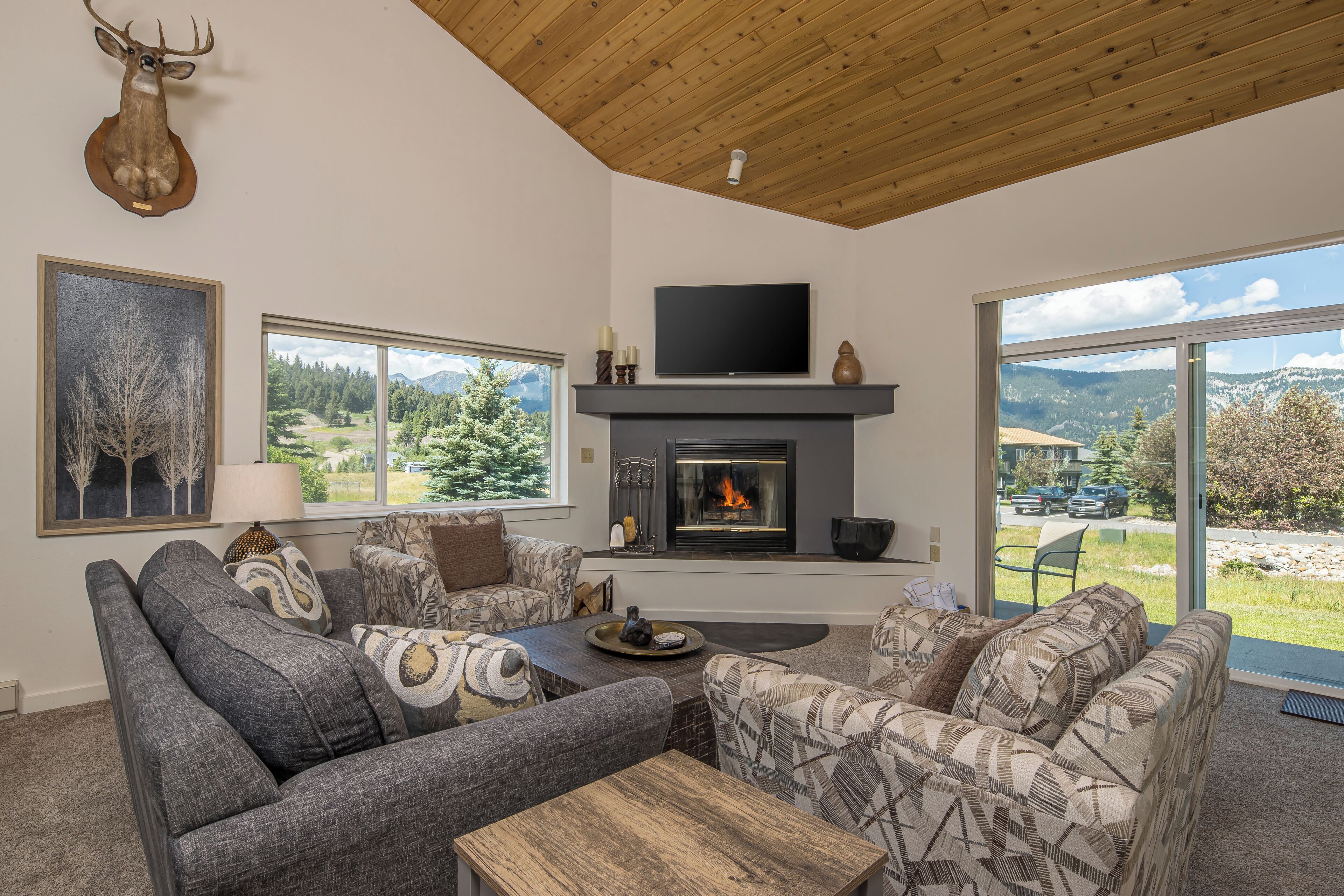 TV connectée, cheminée