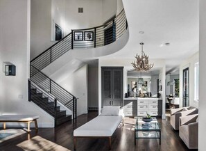 TV, fireplace - Luxury Park City Home • Hot Tub • Pool Table • Fireplaces (Park City)
