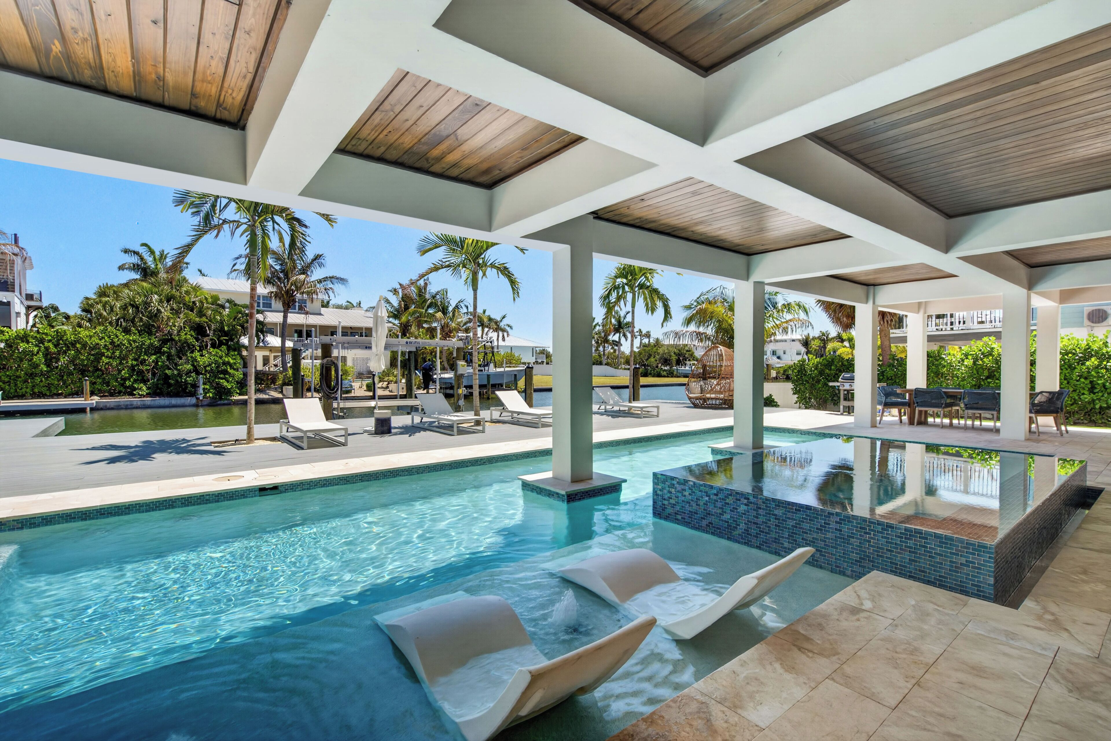 A heated pool