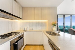 Fridge, microwave, oven, stovetop - Rhodes WarterView 3BR Harmony Residence (Rhodes)