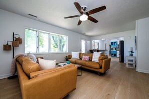 Living area - Modern New Buffalo Oasis with Heated Pool! (New Buffalo)