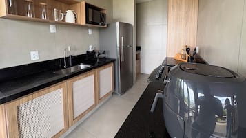 House, Sea View | Private kitchen | Full-sized fridge, microwave, oven, blender