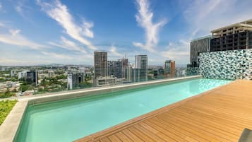 Outdoor pool, open 7:00 AM to 10:00 PM, sun loungers