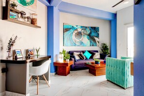 Deluxe Condo, Balcony, City View | Living area - Casa Chevere (Puerto Vallarta)