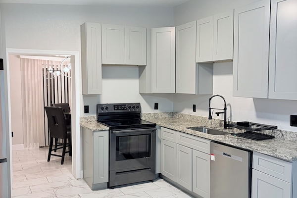 Microwave, oven, stovetop, dishwasher