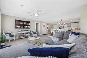 Smart TV, video games, books - Channel-Front 5BR w/ Heated Pool, Hot Tub, Kayaks (North Myrtle Beach)