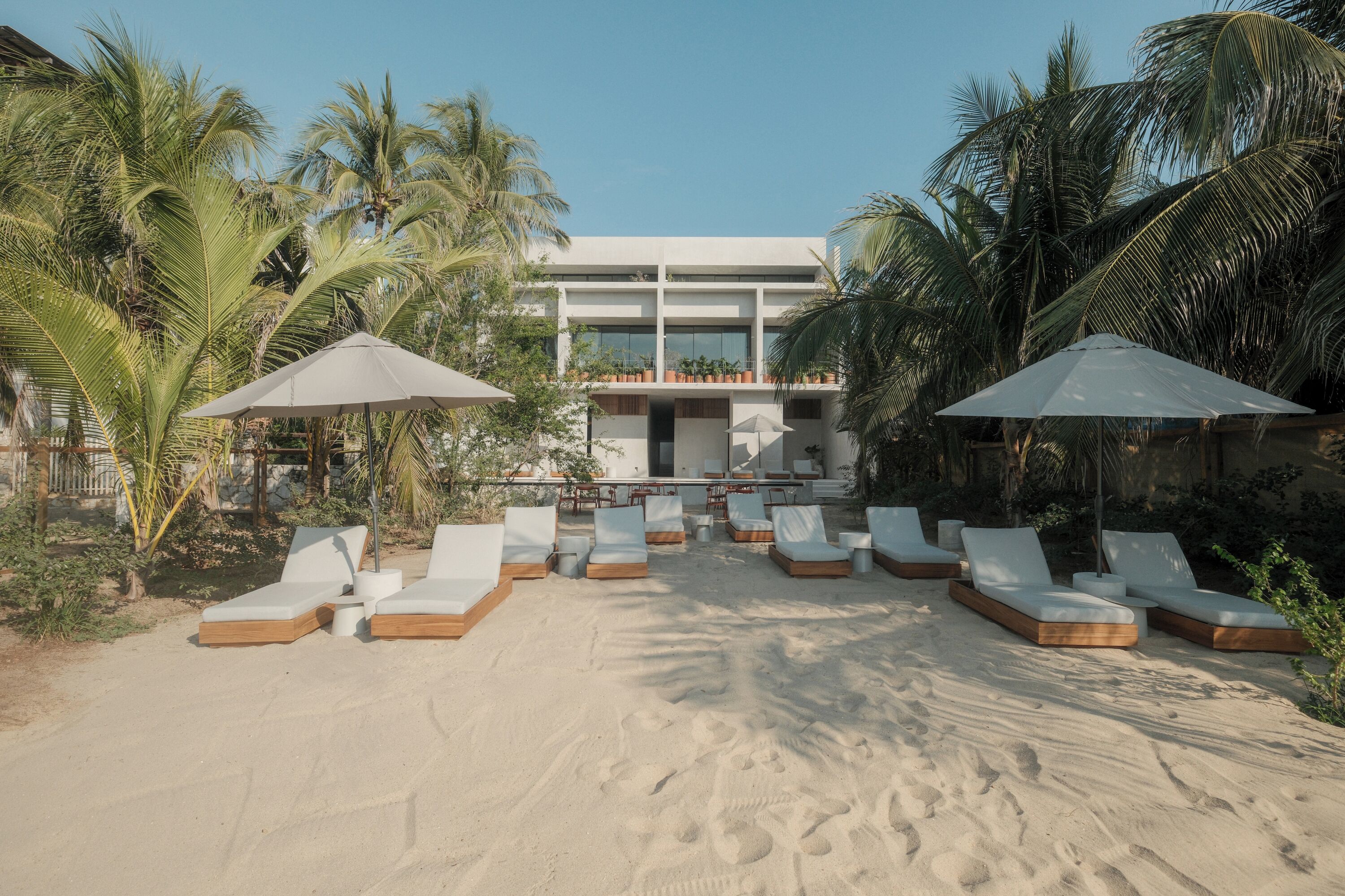 Playa privada y toallas de playa 