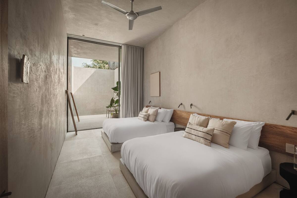 Classic Room, 2 Queen Beds, Terrace | Premium bedding, minibar, in-room safe, blackout drapes