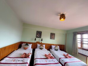 Tripla Standard, vista cortile | Cassaforte in camera, Wi-Fi gratuito