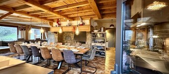 Group house with wood-burning stove & pool table