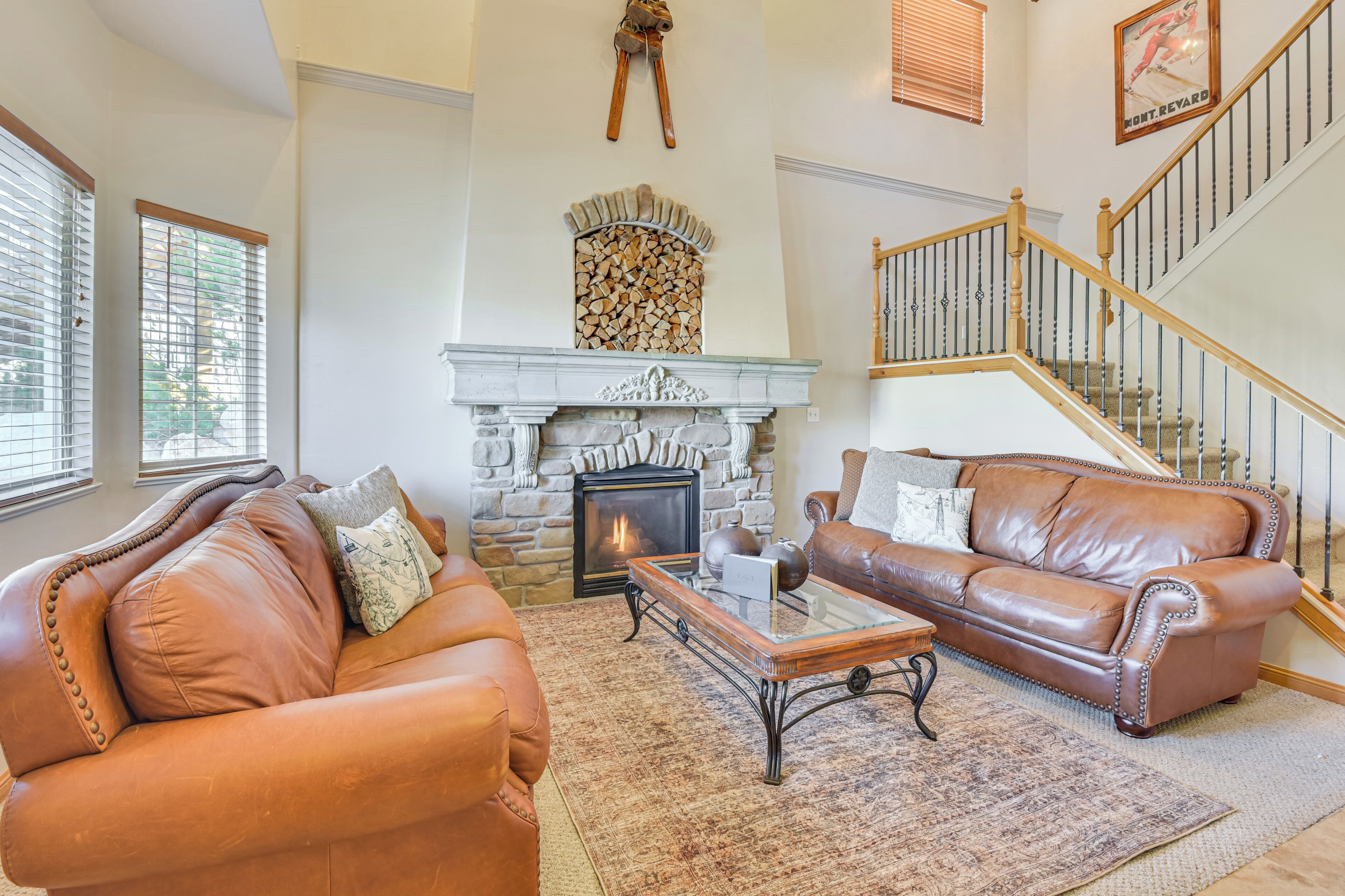 TV, peis, bøker og filmbibliotek