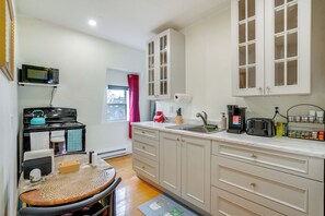 Fridge, microwave, stovetop, coffee/tea maker - Apt in Historic Lynn Neighborhood: 2 Mi to Beach! (Lynn)
