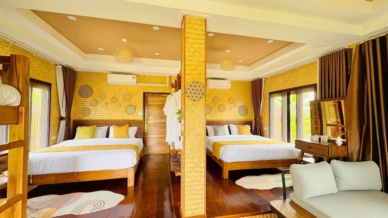 Baan Sook Jai | มินิบาร์, โต๊ะทำงาน, Wi-Fi ฟรี, ผ้าปูที่นอน