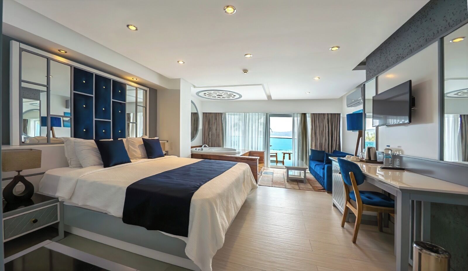 Honeymoon Double Room, Balcony, Sea View | In-room safe, laptop workspace, free WiFi