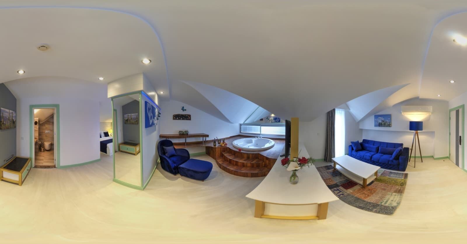 Family Quadruple Room, Balcony, Partial Sea View | In-room safe, laptop workspace, free WiFi