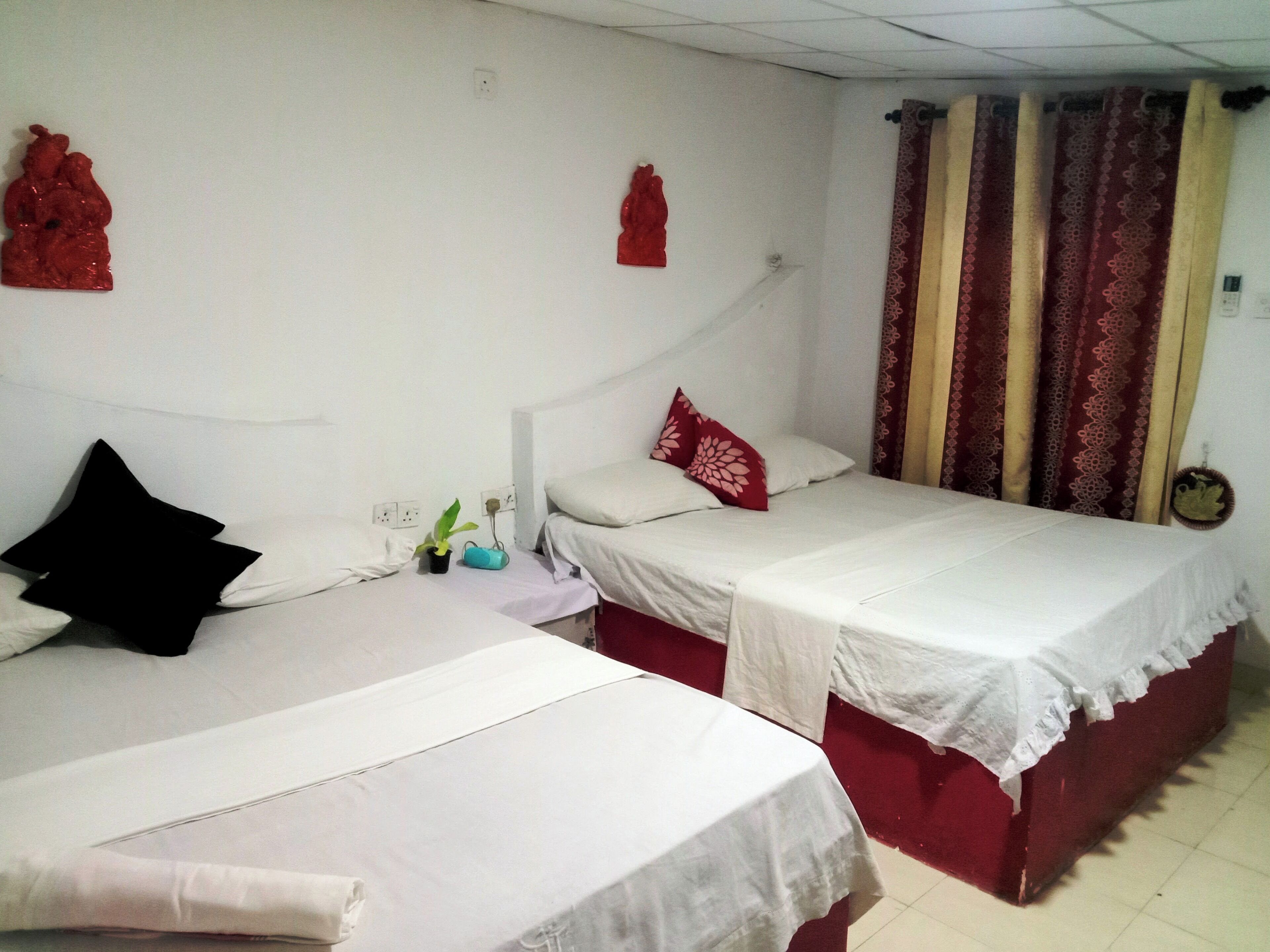 Down duvets, Select Comfort beds, individually decorated