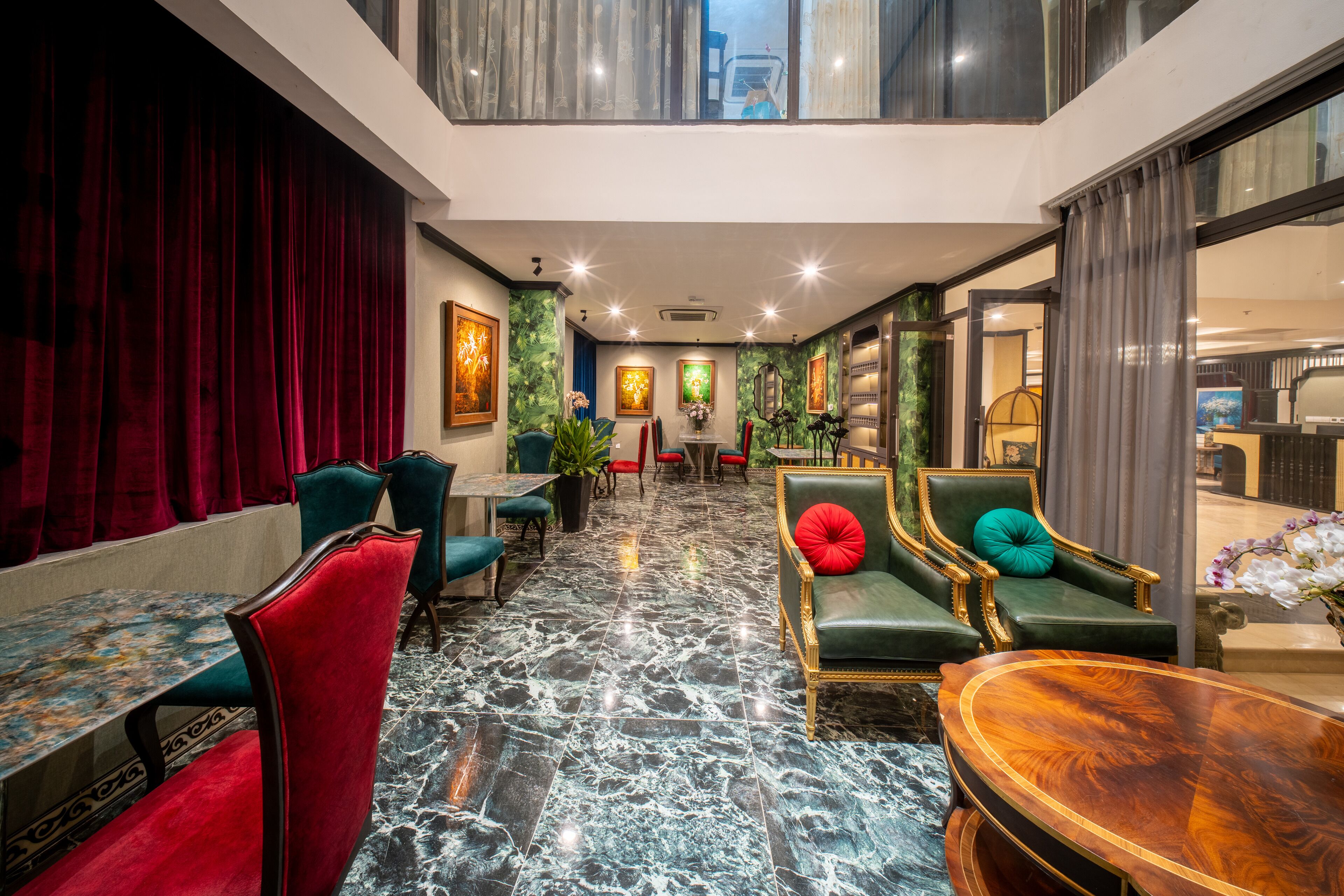 Área de estar no saguão